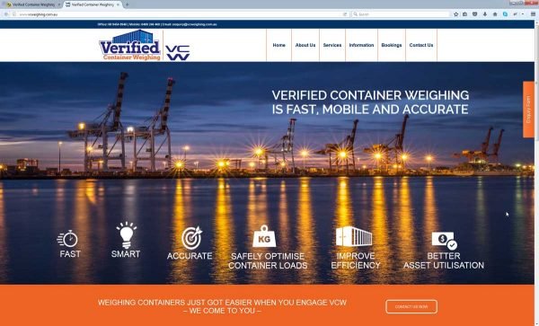 Container Weighing Website Design Perth