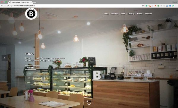 Cafe Coffee Shop Website Design Perth - The Broadway Eatery